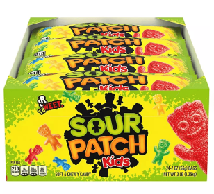 SOUR PATCH KIDS Soft & Chewy Candy, 2 oz., 24 pk.