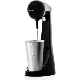 Ovente Classic Milkshake Maker Machine 2 Speed with 15.2 oz Stainless Steel Mixing Cup Compact & Easy Clean Drink Mixer Blender for Malted Milk
