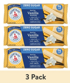 (3 pack) VOORTMAN Bakery Zero Sugar Vanilla Wafer Cookies 9 oz