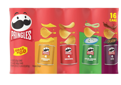 Pringles Variety Pack Potato Crisps Chips, Lunch Snacks, 16 Count