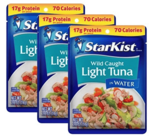 (3 pack) StarKist Chunk Light Tuna in Water - 2.6 oz Pouch