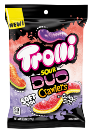Trolli Sour Duo Crawlers Candy, Dual Textured Sour Gummy Candy, 6.3 oz