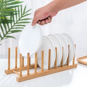 1pc Bamboo Dish Plate Bowl Drainer Storage; Cup Book Pot Lid Cutting Board Drying Rack; Stand Drainer Storage Holder Organizer Kitchen Cabinet; Keep D (Material: Bamboo)