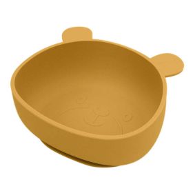 Baby Cartoon Panda Shape Complementary Food Training Silicone Bowl (Size/Age: Average Size (0-8Y), Color: Yellow)