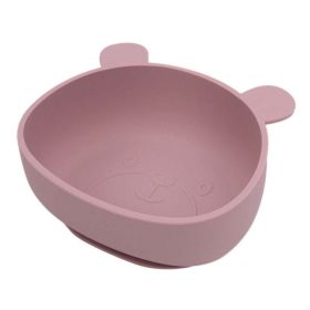 Baby Cartoon Panda Shape Complementary Food Training Silicone Bowl (Size/Age: Average Size (0-8Y), Color: Pink)