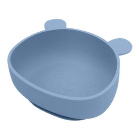 Baby Cartoon Panda Shape Complementary Food Training Silicone Bowl (Size/Age: Average Size (0-8Y), Color: Blue)