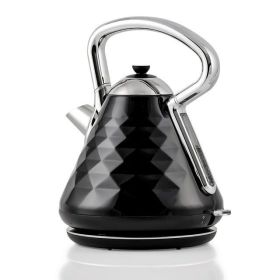 Electric Kettle Hot Water Boiler Stainless Steel 1.7 L Automatic Shut-Off 1500W Cleo Collection Cool Touch Handle Portable Brew Coffee Maker Tea Heate (Actual Color: Black)