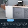 HOMCOM Upright Freezer, 3.0 Cubic Feet Compact Mini Freezer with Reversible Single Door and Adjustable Thermostat, Small freezer for Home, Dorm